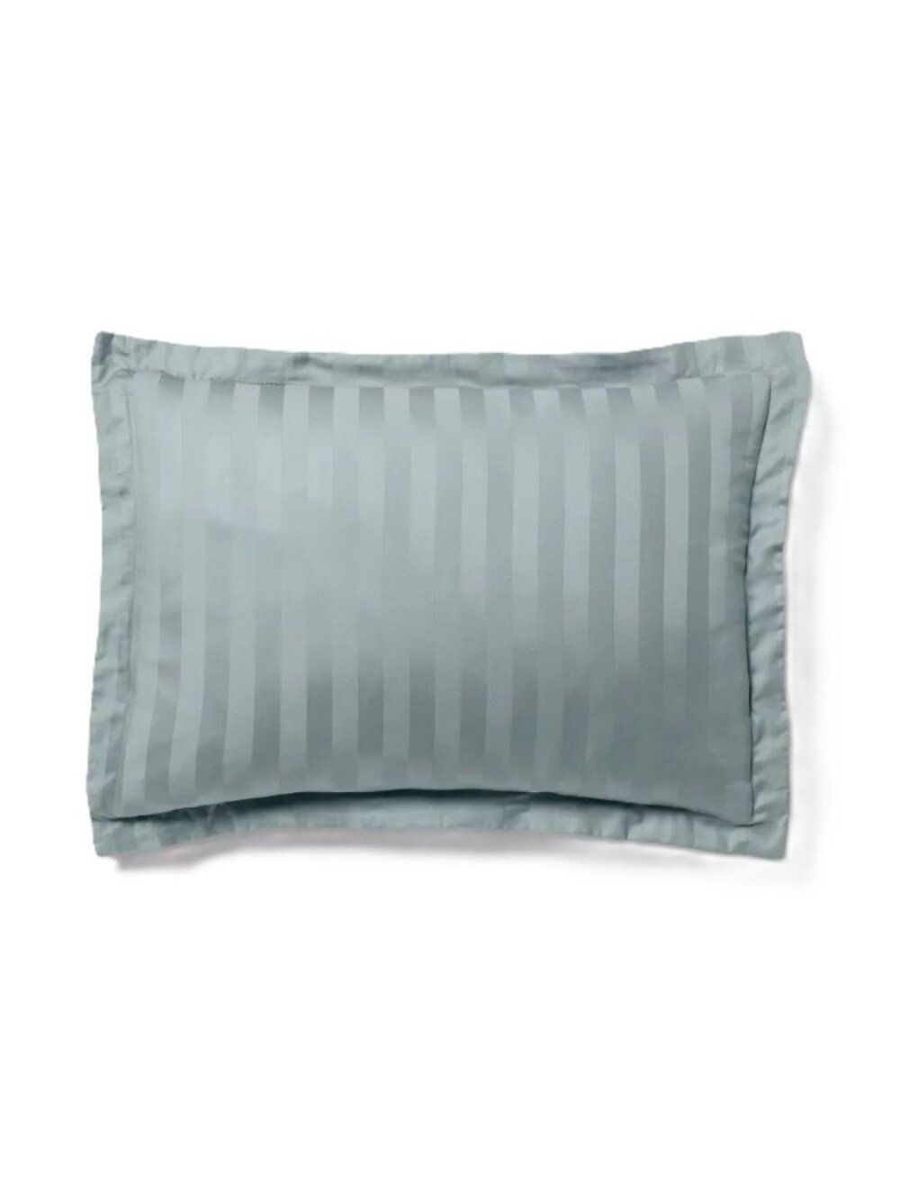 Threshold Luxe Damask Green Striped Pillow Sham Standard Set 20" x 26" NWOT